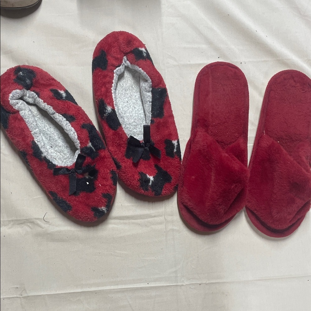 New Mix Red and Black Women's Slippers